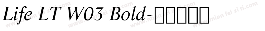 Life LT W03 Bold字体转换